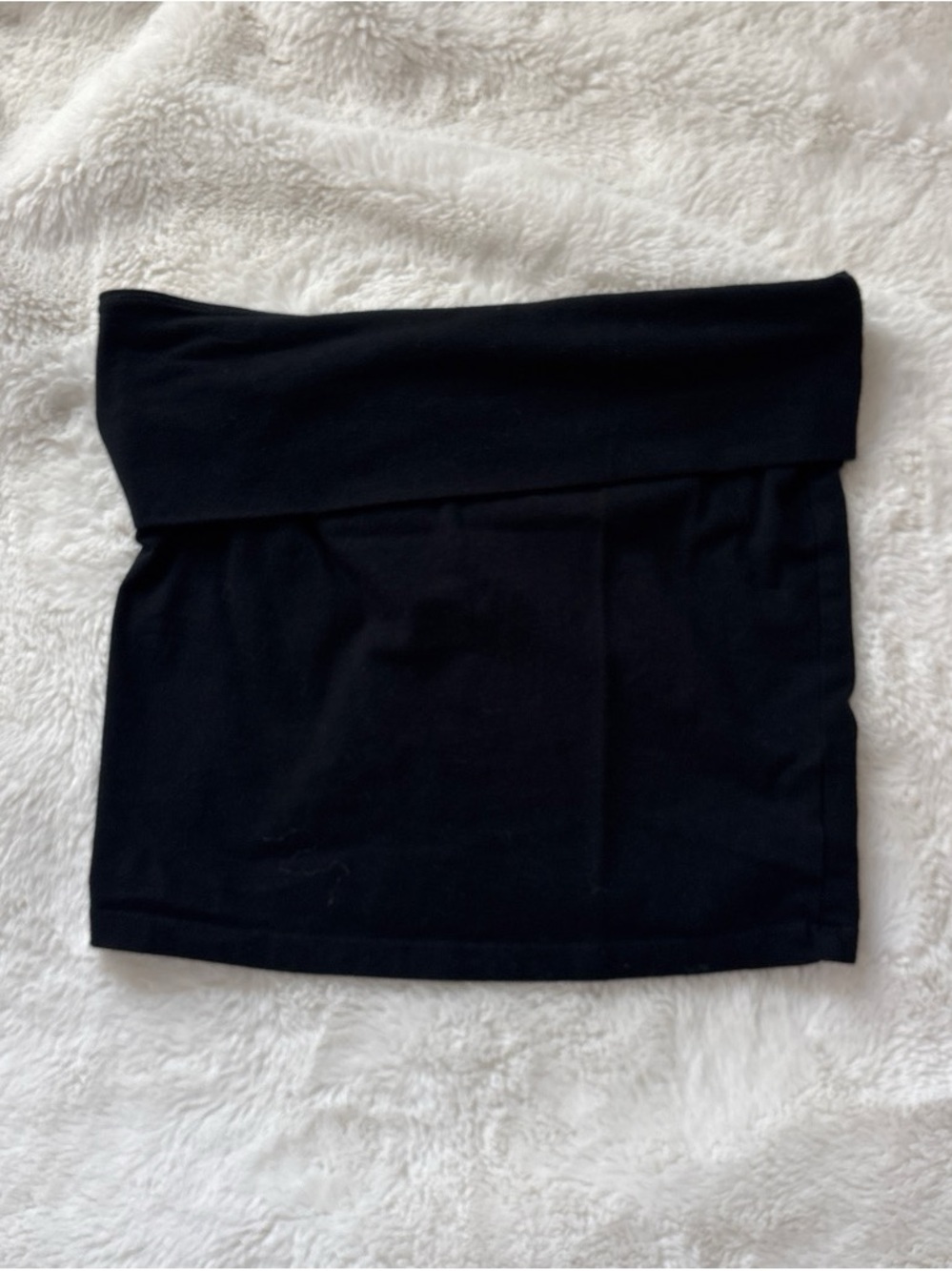 American Eagle Outfitters Black Fold-Over Tube Mini